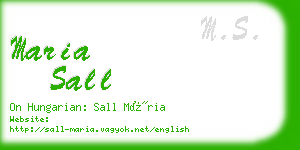 maria sall business card